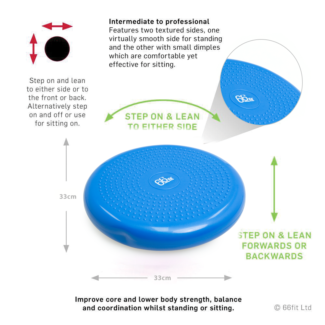 66fit Advanced Balance Cushion &amp; Pump - 33cm