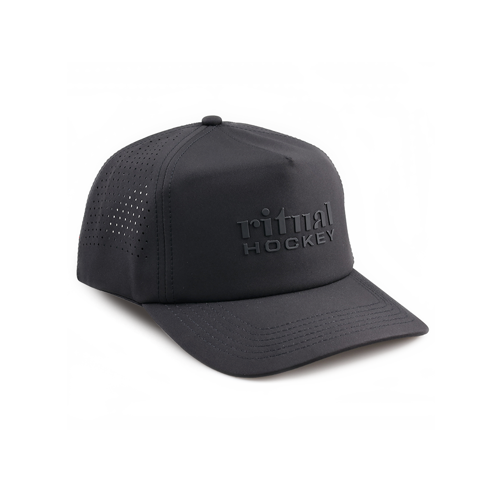 Black cap with 'Ritual Hockey' logo on a white background