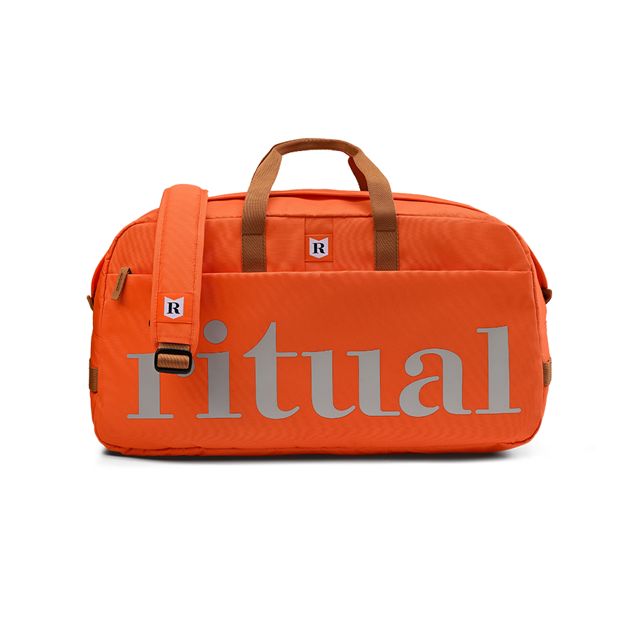 Ritual Calibre hockey duffle bag orange full front view