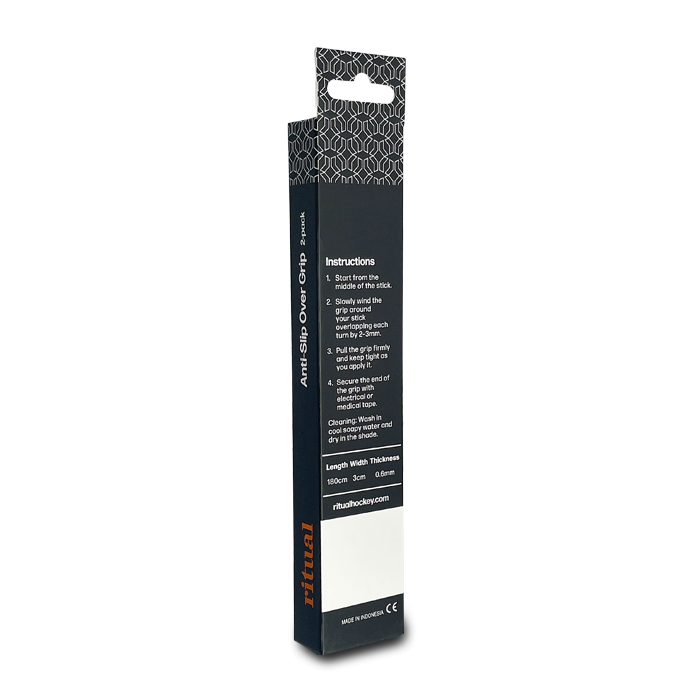Ritual hockey, white field hockey grip, hockey stick handle over grip, how to put on a hockey grip instructions.