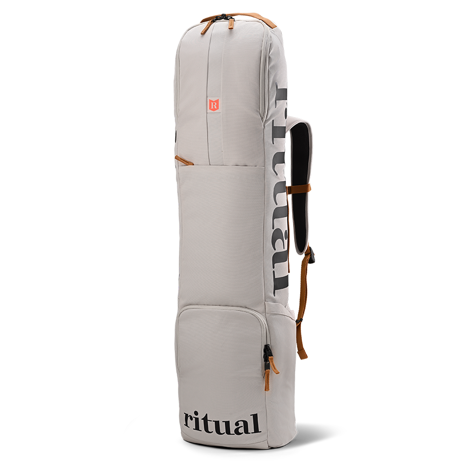 Ritual Tactic combo hockey bag white full view with branding 